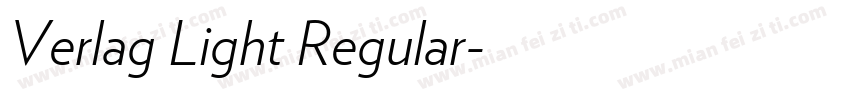Verlag Light Regular字体转换